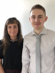 Apprentice surveyor Amy Glister and building surveyor Stephen Donaghy